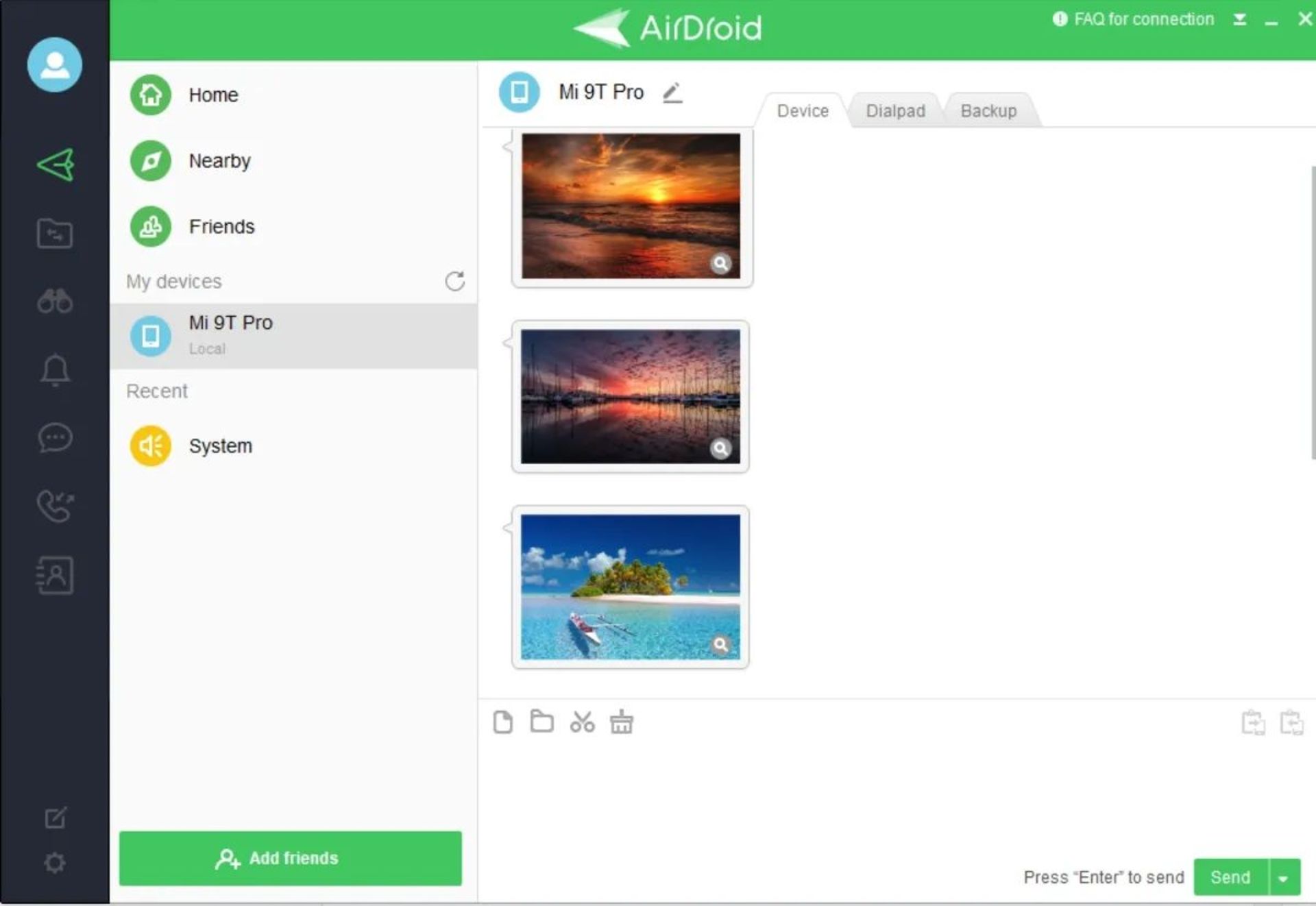 نسخه کامپیوتر AirDroid