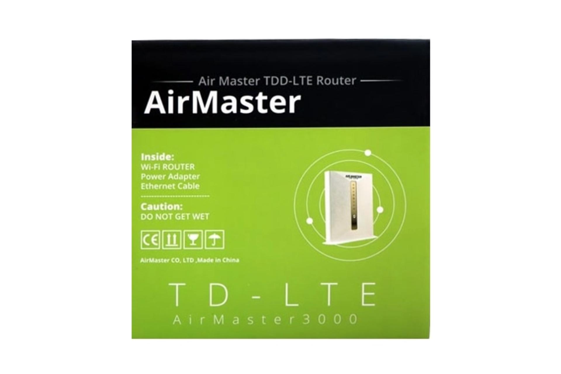 پشت جعبه مودم و روتر سیم‌ کارتی ایر مستر AirMaster 3000M