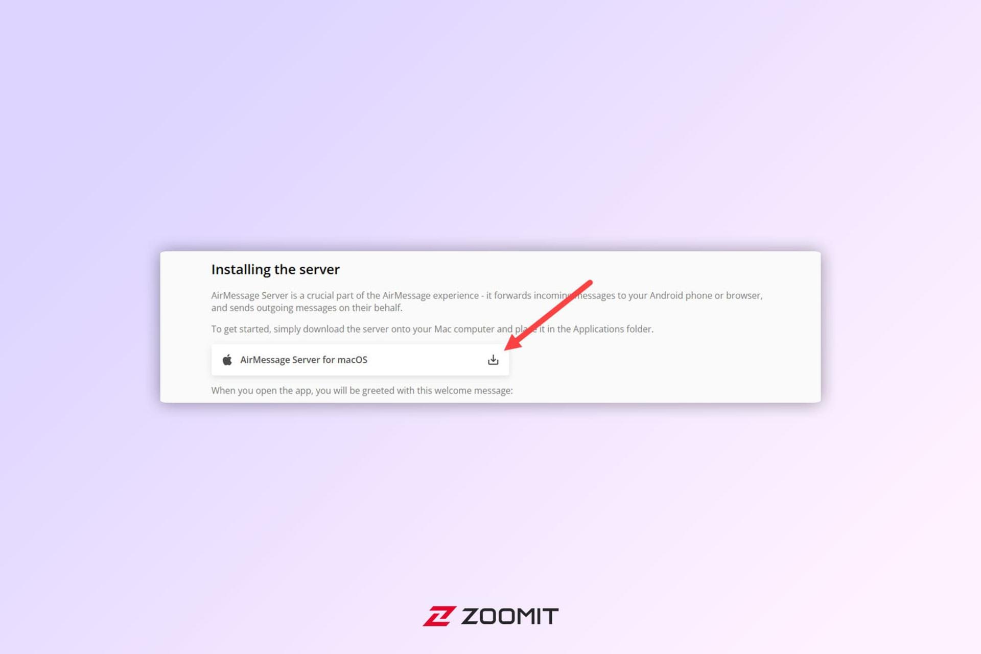 نصب دستی اپلیکیشن AirMessage