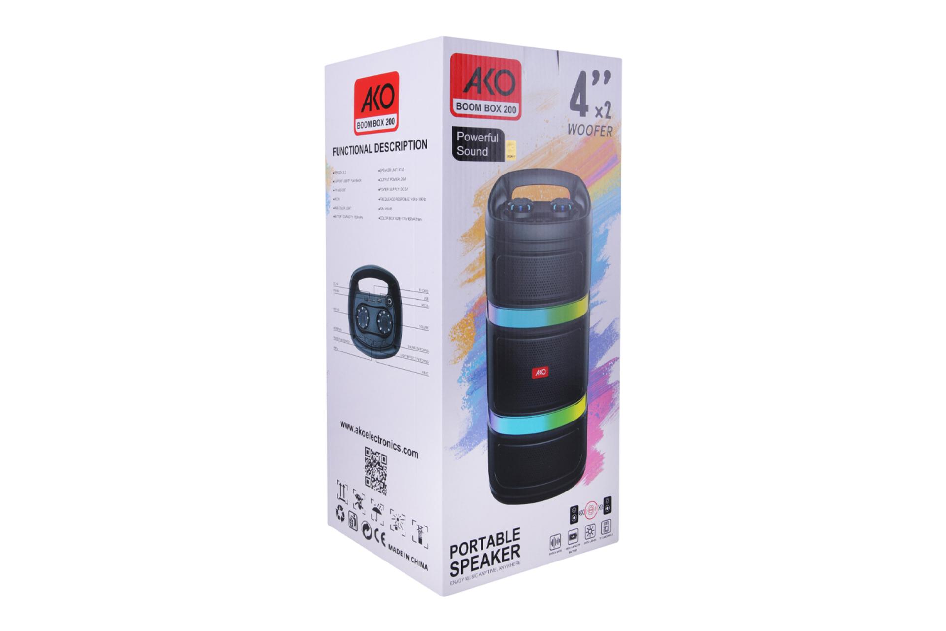 جعبه اسپیکر آکو BOM BOX 200