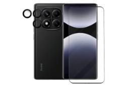محافظ صفحه نمایش گوشی آکوآرا مدل BKRNGGLS مناسب شیائومی Redmi Note 14 Pro 5G به همراه محافظ لنز دوربین