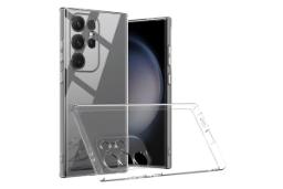 نمای پشت قاب گوشی آکوآرا مدل Clear GLS مناسب سامسونگ Galaxy S23 Ultra همراه با محافظ صفحه نمایش