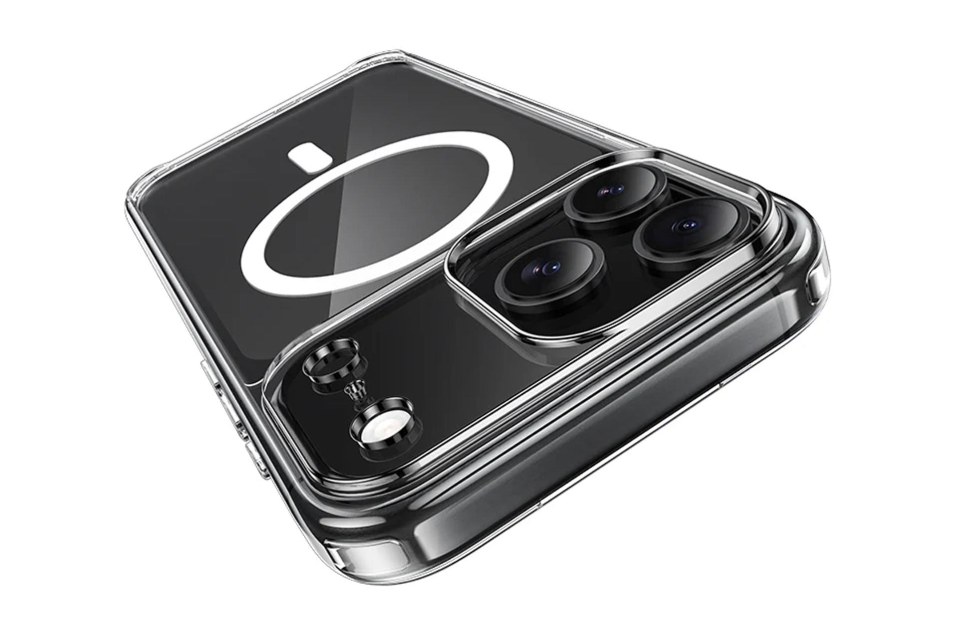 قاب گوشی آکوآرا مدل Clear MagSafe مناسب اپل iPhone 17 Pro نمای بالا