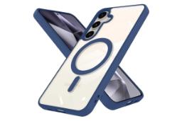 قاب گوشی آکوآرا مدل MagSafe GLS BKRNG مناسب سامسونگ Galaxy S23 FE همراه با محافظ لنز و صفحه نمایش رنگ آبی