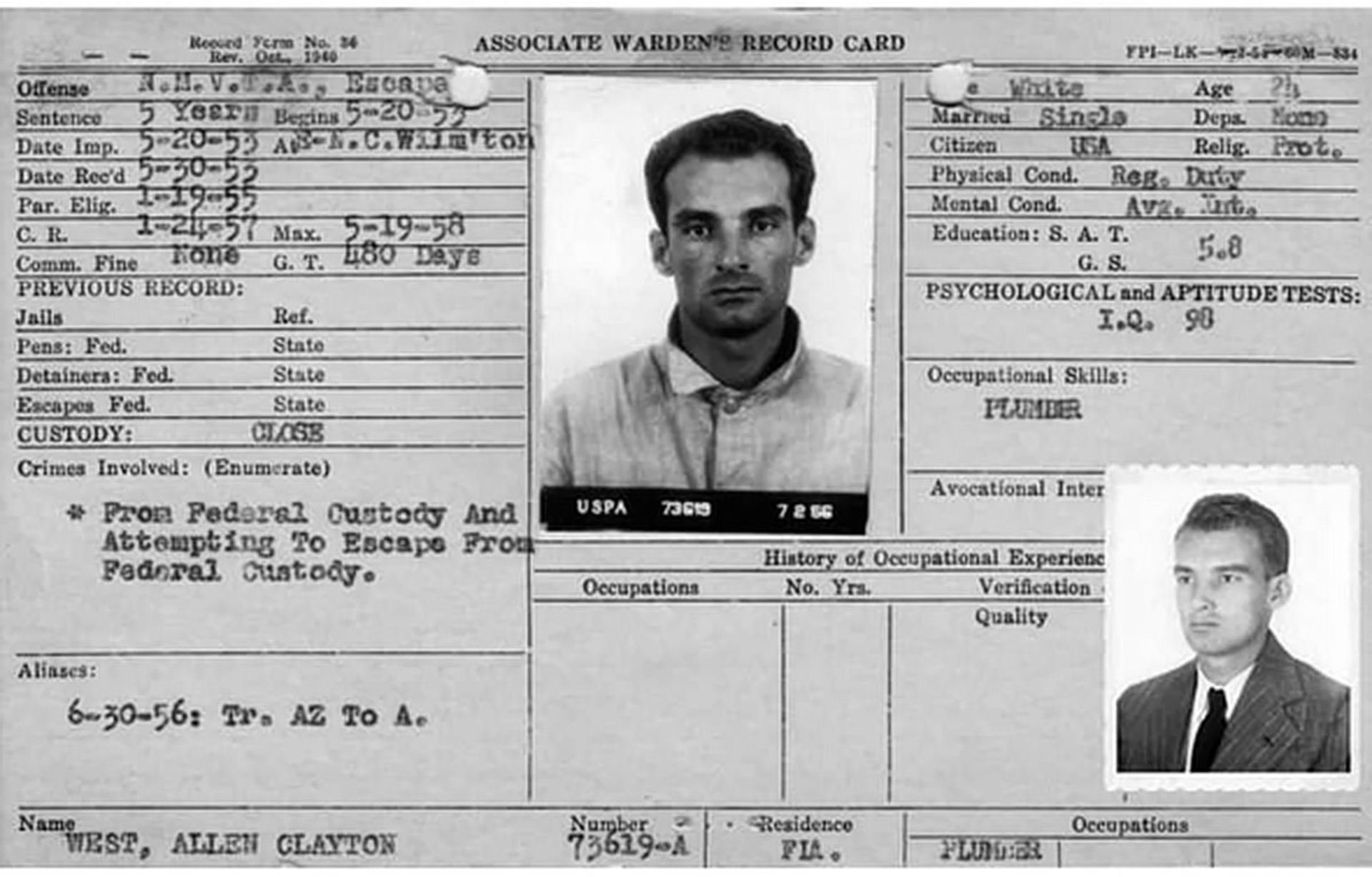 عکس آلن وست روی صفحه مشخصات او