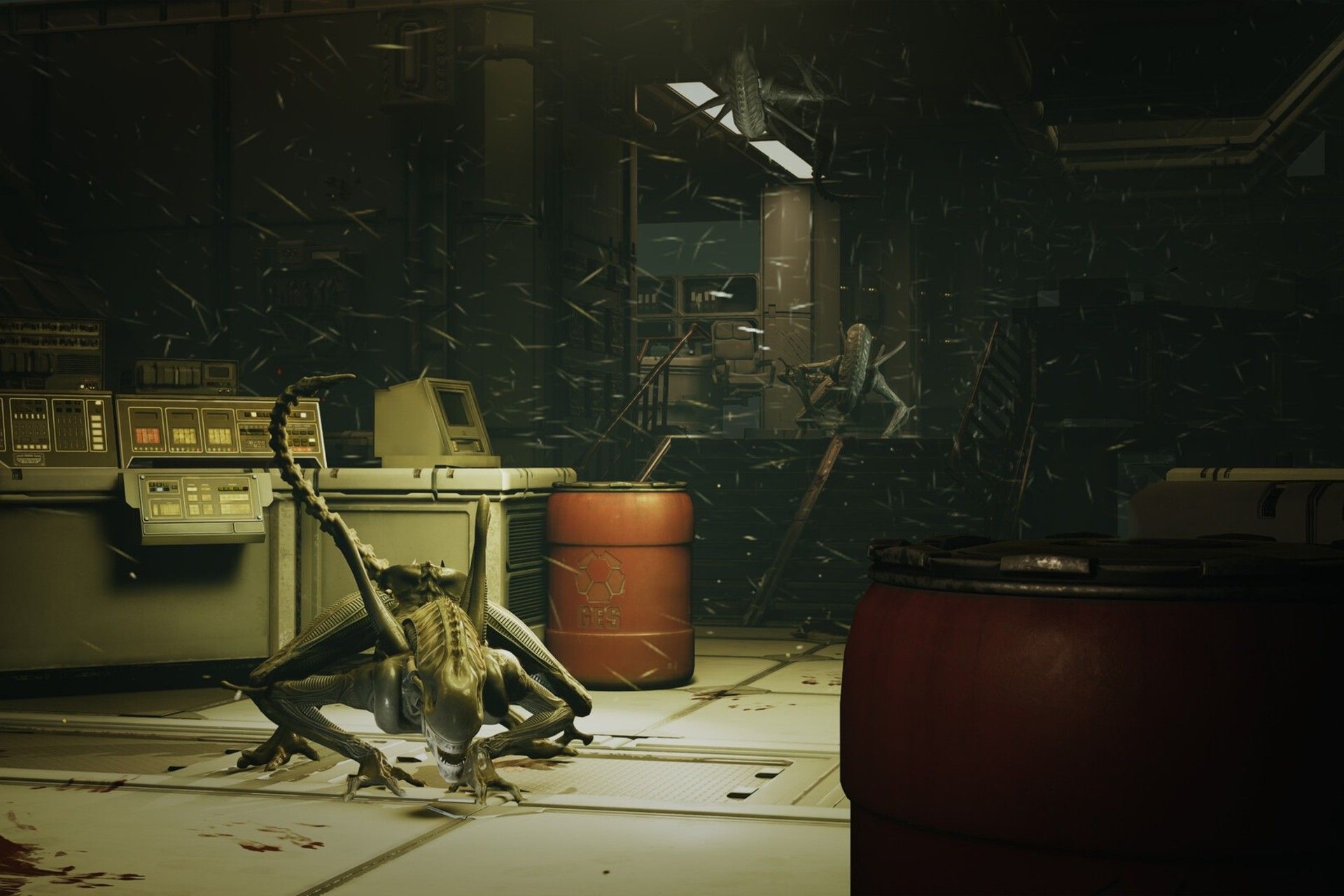 یک موجود فضایی بیگانه درون یک اتاق