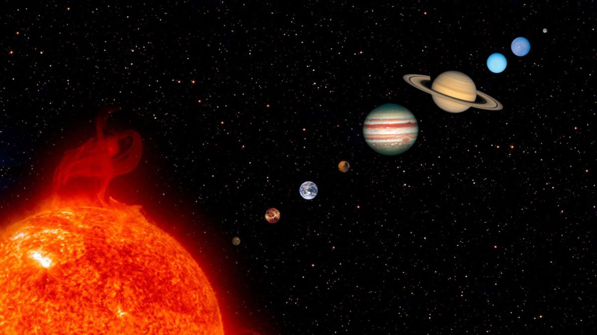 تراز شدن هشت سیاره منظومه شمسی