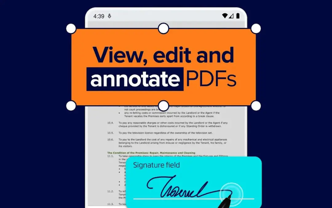 نحوه ویرایش فایل pdf در اندروید به کمک اپلیکیشن xodo