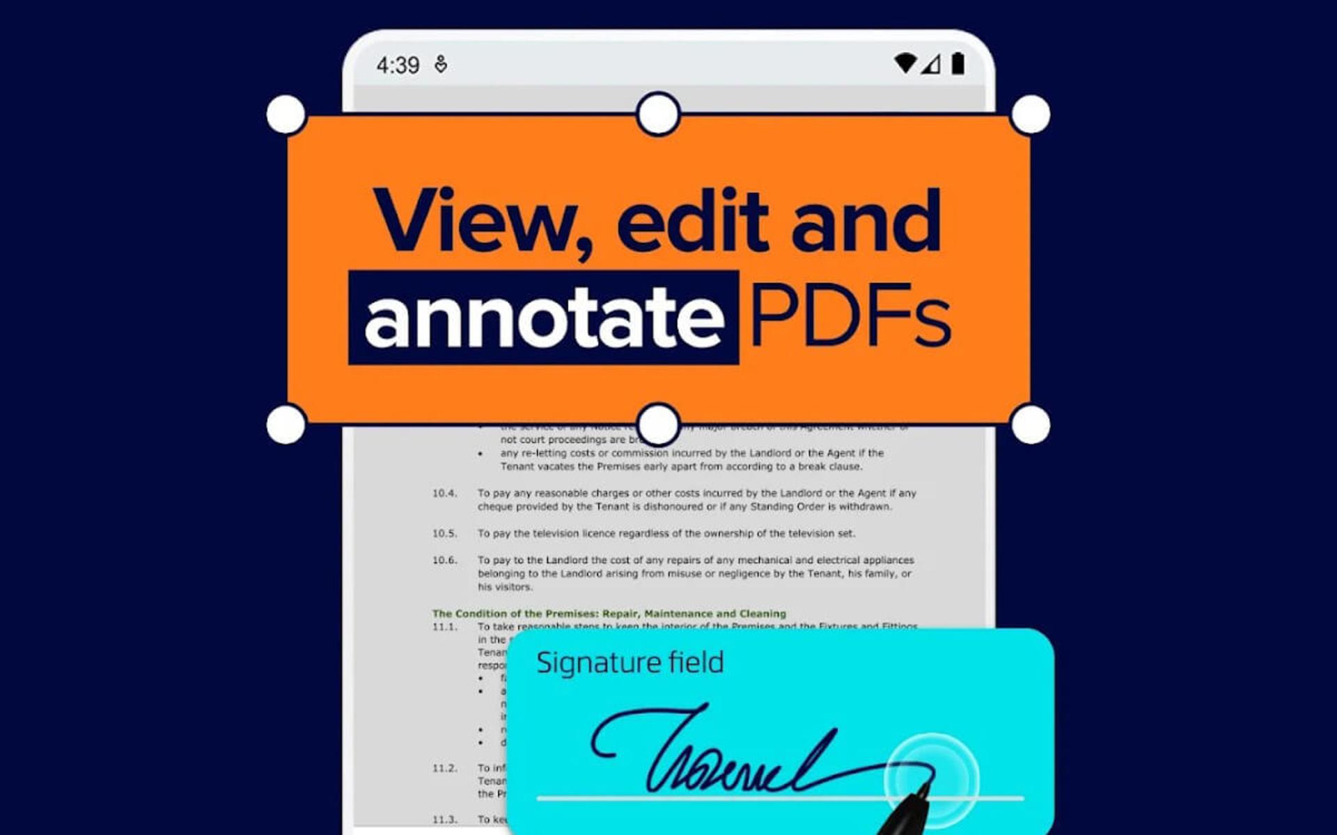 نحوه ویرایش فایل pdf در اندروید به کمک اپلیکیشن xodo