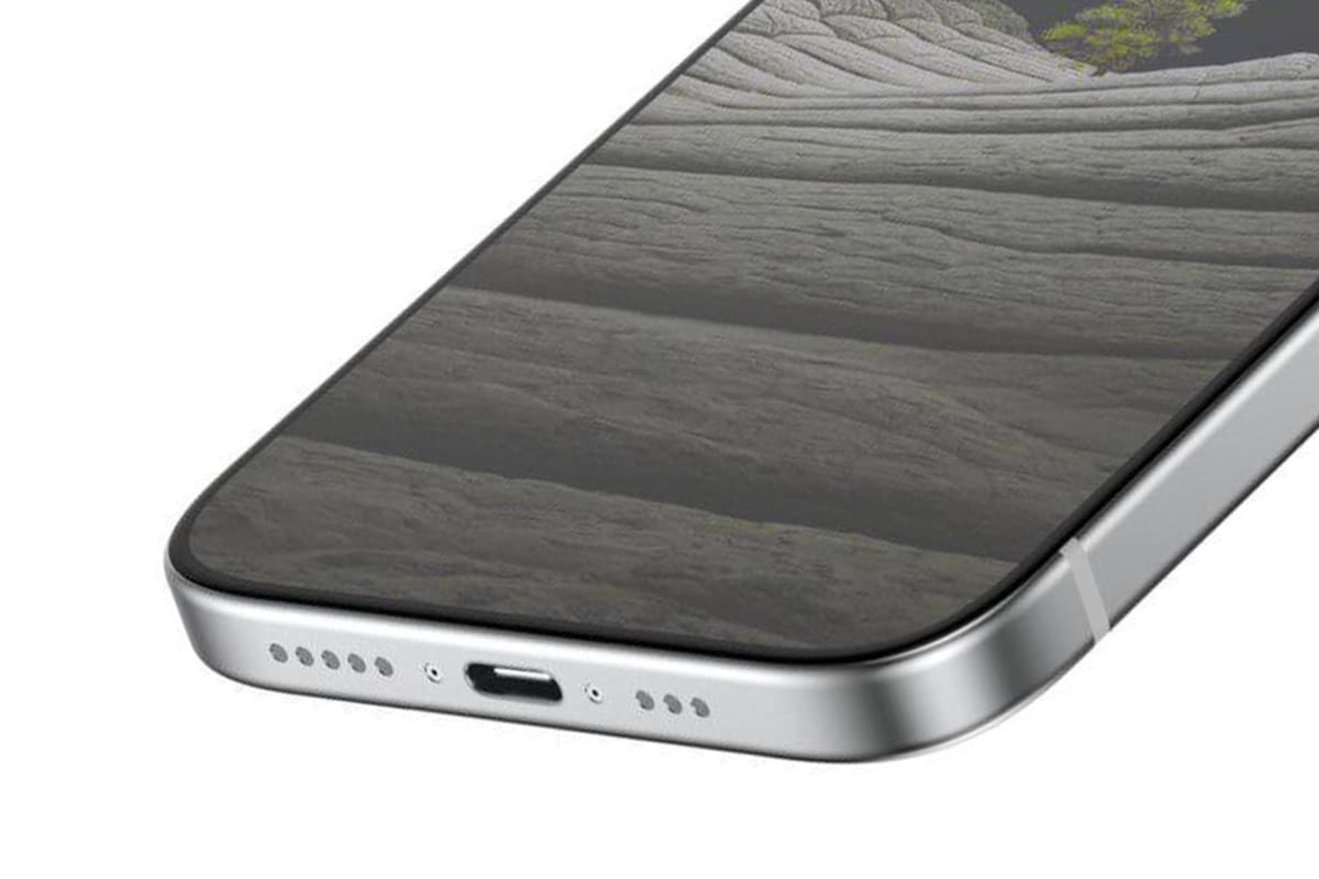 پورت USB-C در گوشی آیفون ۱۵ پرو اپل / iPhone 15 Pro غیررسمی