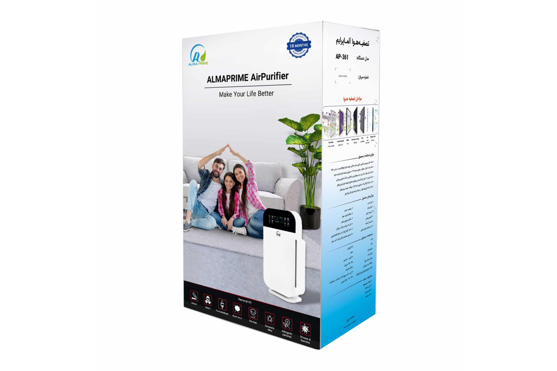 جعبه دستگاه تصفیه هوا آلماپرایم AP-361