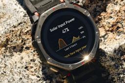 نمایش میزان شارژ پنل خورشیدی در ساعت هوشمند Amazfit T-Rex Dual Solar