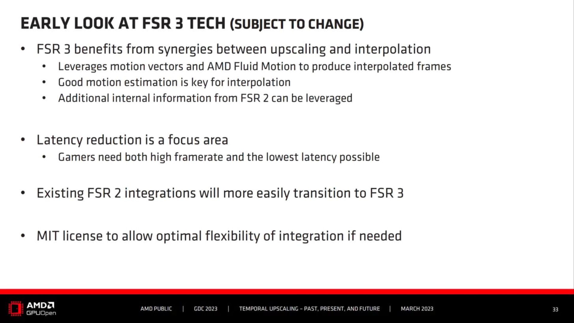 لیست تغییرات فناوری AMD FSR 3 ای ام دی