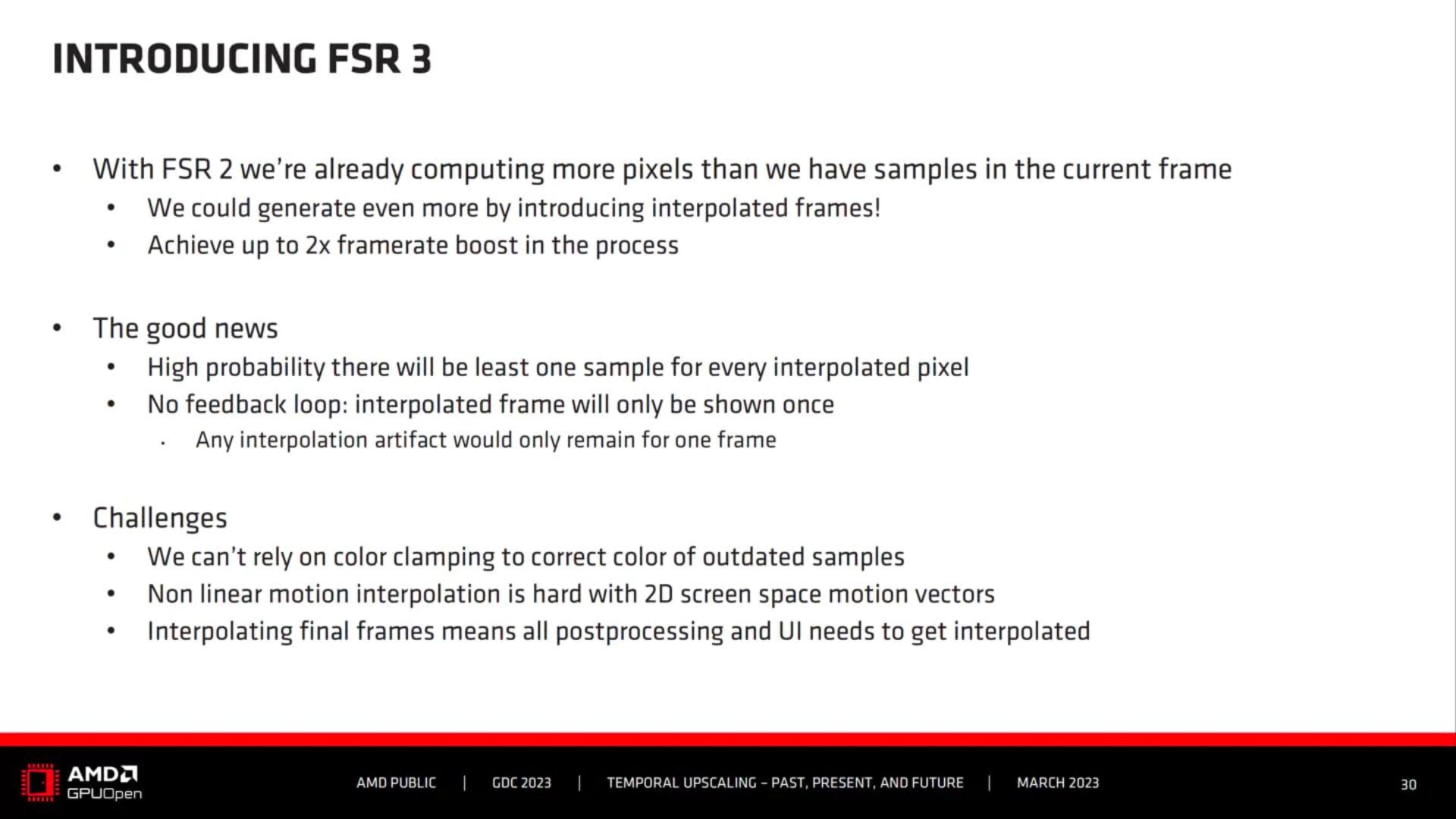 اطلاعات فناوری AMD FSR 3 ای ام دی