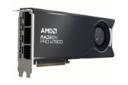 نمای نیمرخ کارت گرافیک AMD رادئون پرو W7800 با نمایش پنل پشت و لوگو