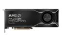 نمای رو به روی کارت گرافیک AMD رادئون پرو W7900 مدل دو اسلات / AMD Radeon PRO W7900 Dual Slot با نمایش لوگو و فن کارت