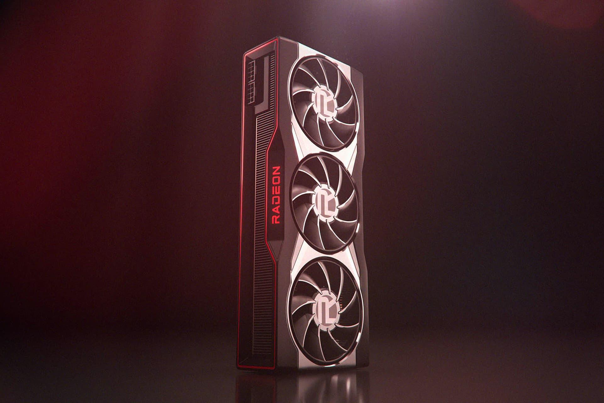 کارت گرافیک AMD RX 6900 XT از نمای جلو