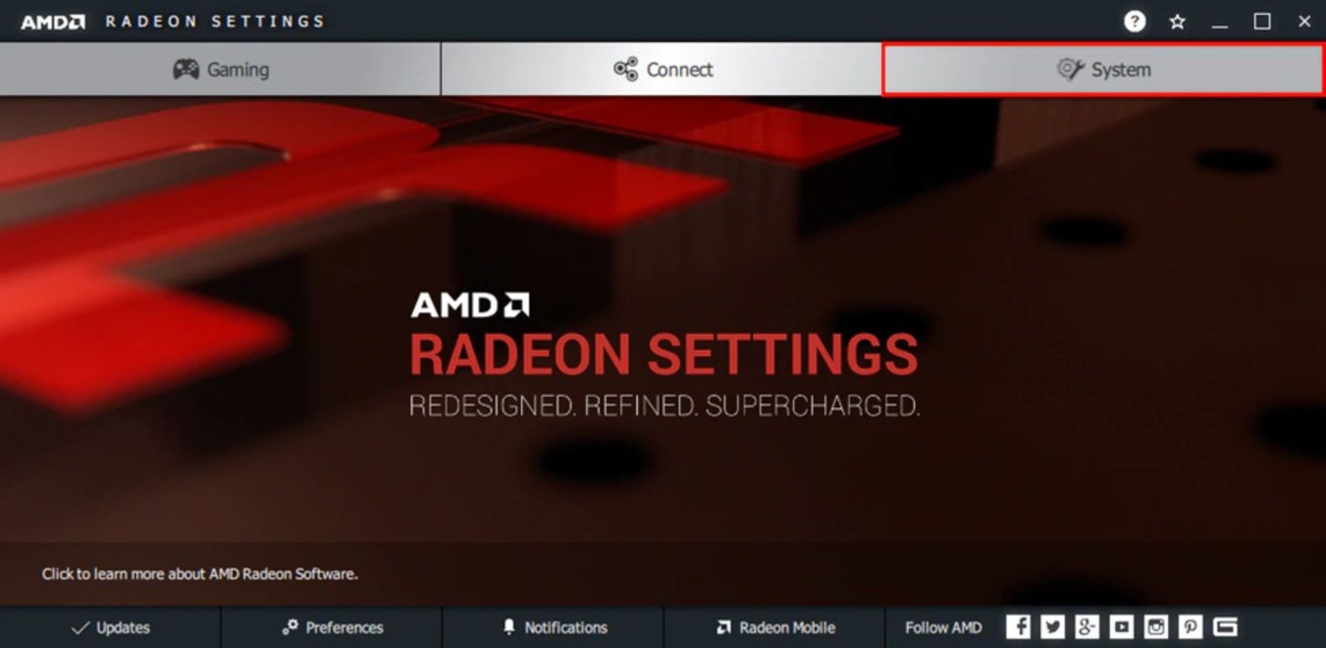 تنظیمات کارت گرافیک AMD