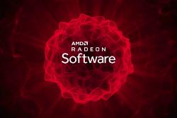 لوگو درایور ای ام دی AMD Radeon Software در پس زمینه مشکی