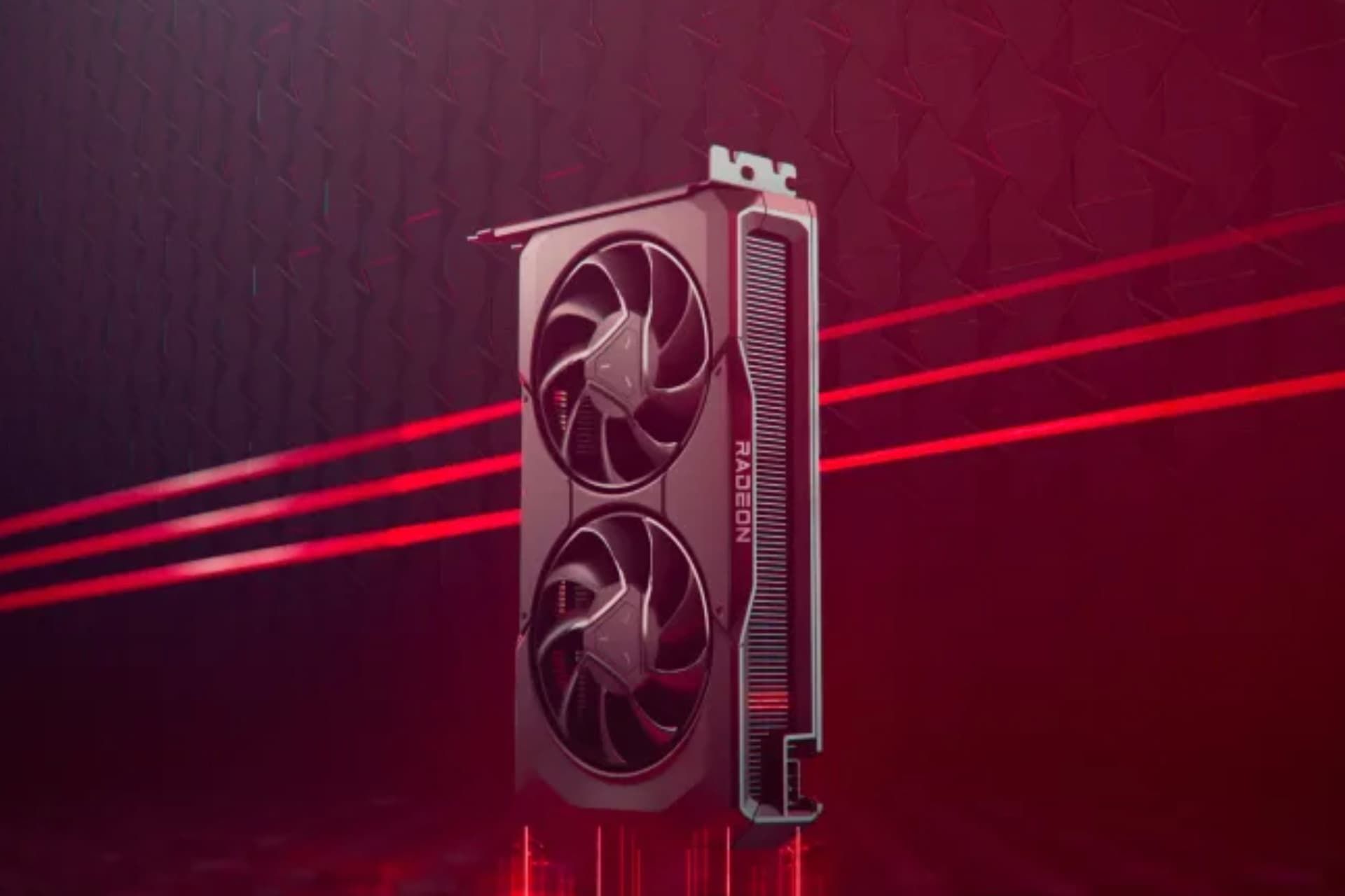 کارت گرافیک AMD RX 7600 از نمای جلو