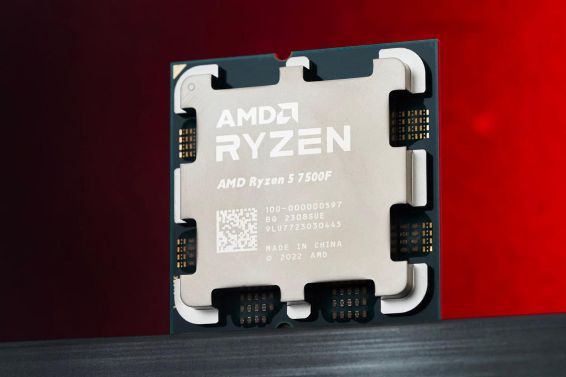 پردازنده AMD Ryzen 5 7500F از نمای جلو