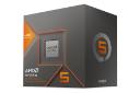 نمای نیمرخ جعبه‌ی پردازنده AMD رایزن 5 8600G با نمایش پردازنده، لوگو و نمای سمت راست جعبه