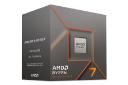 نمای نیمرخ جعبه‌ی پردازنده AMD رایزن 7 سری 8000 با نمایش پردازنده، لوگو و نمای سمت چپ جعبه