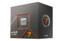 نمای نیمرخ جعبه‌ی پردازنده AMD رایزن 7 سری 8000 با نمایش پردازنده، لوگو و نمای سمت راست جعبه