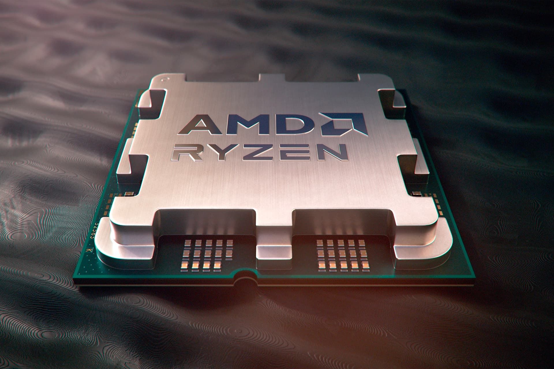 تراشه پردازنده ای ام دی / AMD Ryzen 7000 CPU از نمای پایین