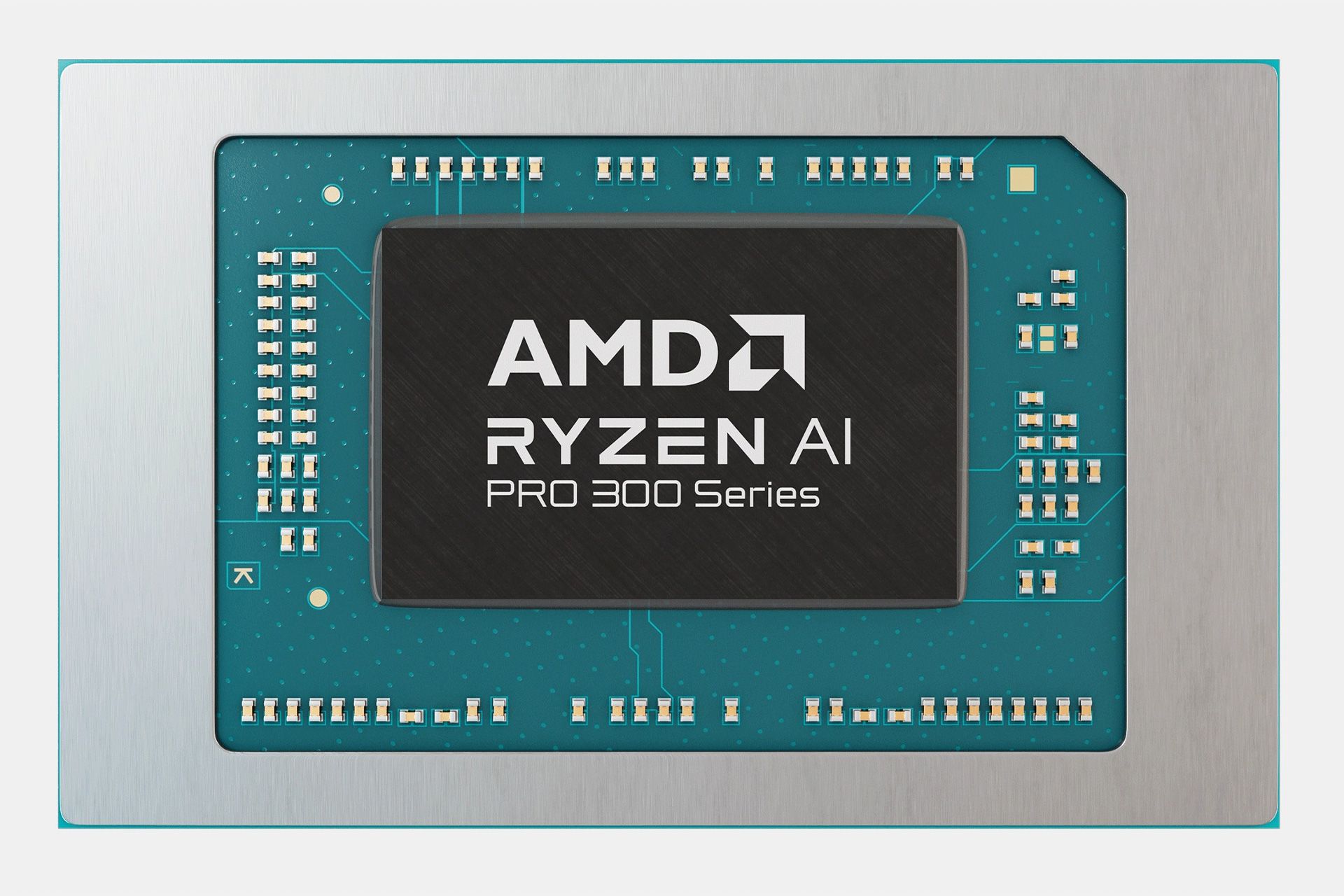 تراشه‌ی لپ‌تاپی AMD Ryzen AI 300 Pro از نمای بالا