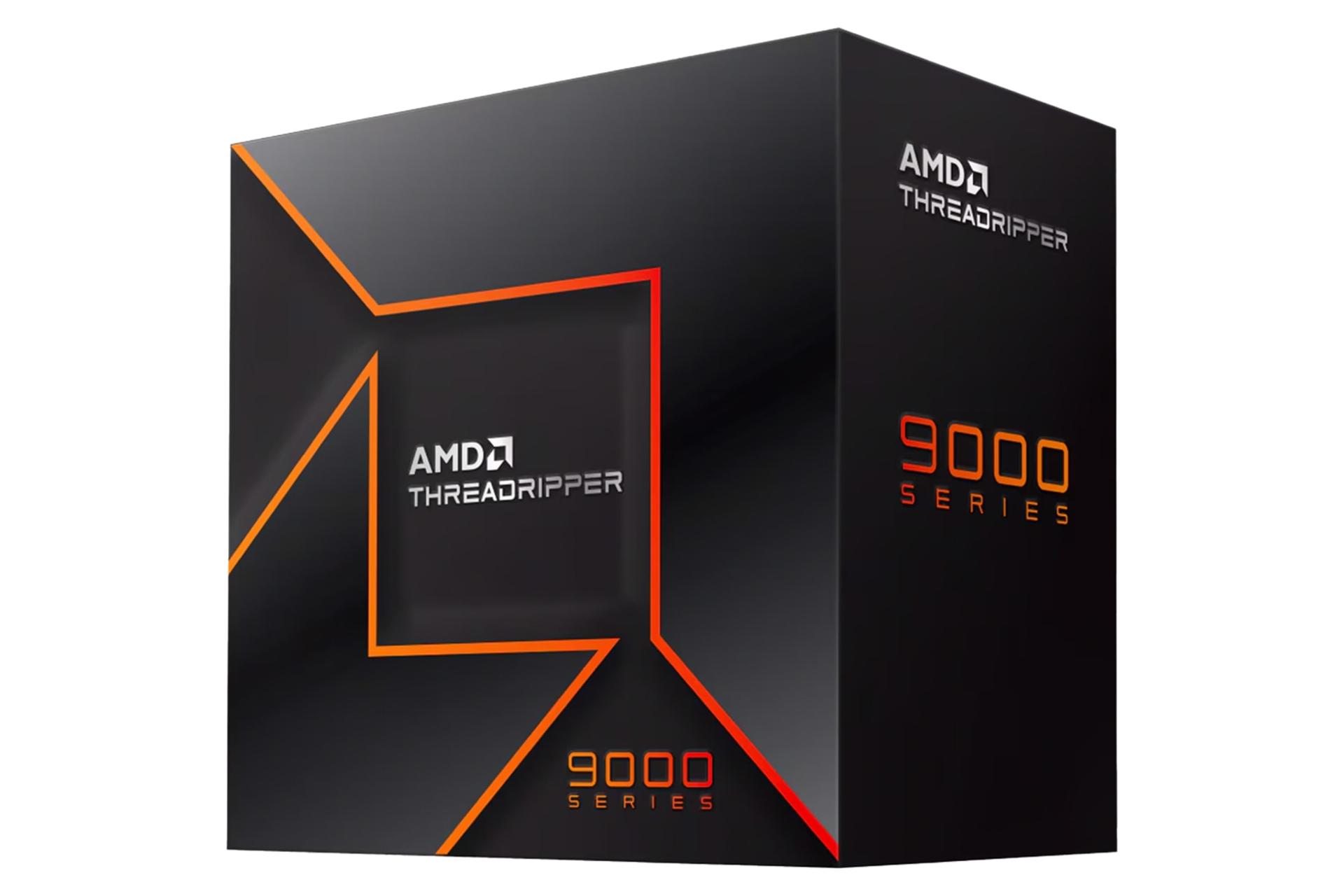 جعبه پردازنده AMD رایزن تردریپر سری 9000 / AMD Ryzen Threadripper 9000 Series با نمایش لبه سمت راست
