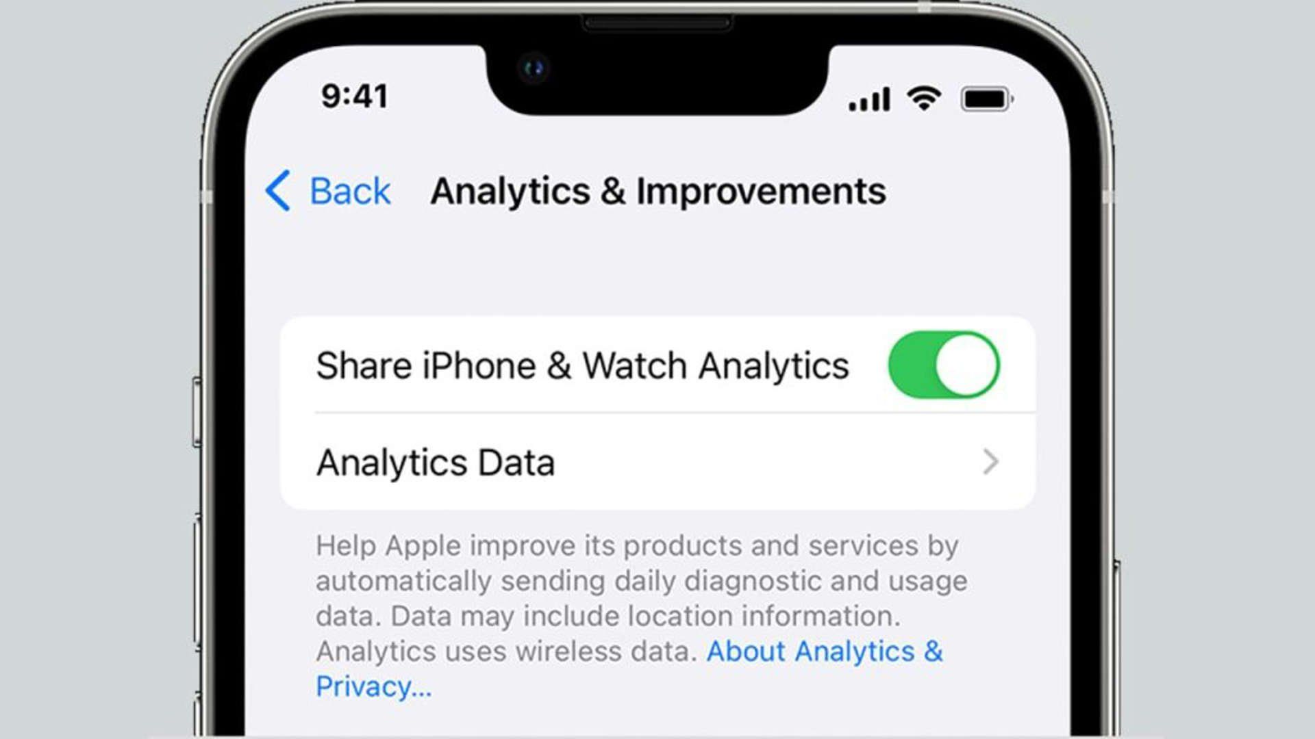 ویژگی تحلیل‌ها و بهبودها در iOS