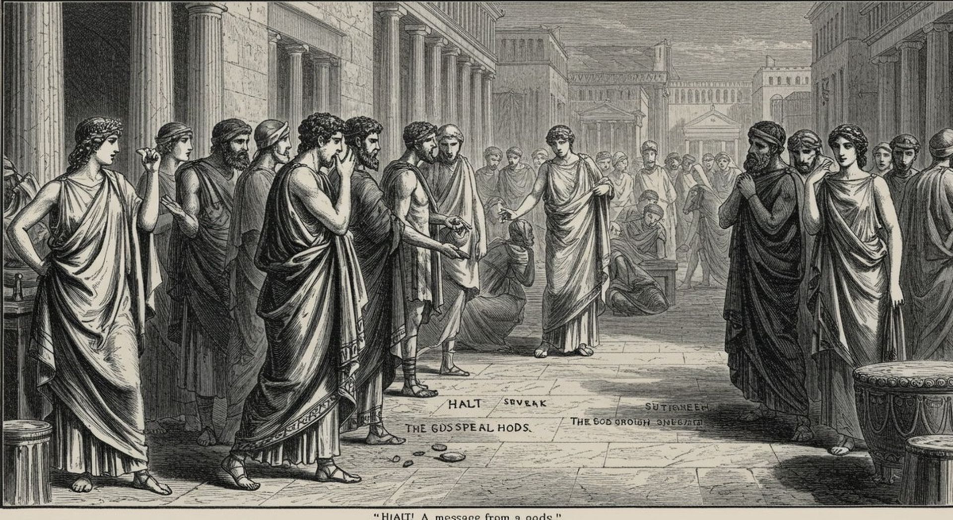 نقاشی گروهی از رومیان باستان