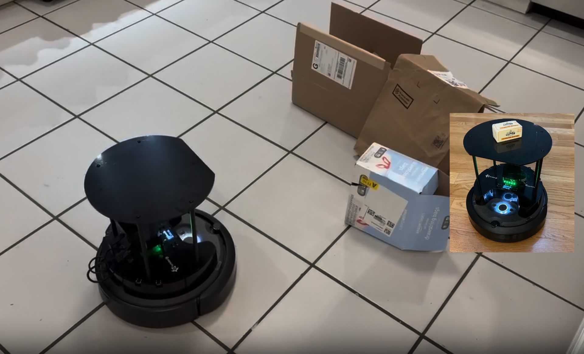 جارو رباتیک روی زمین