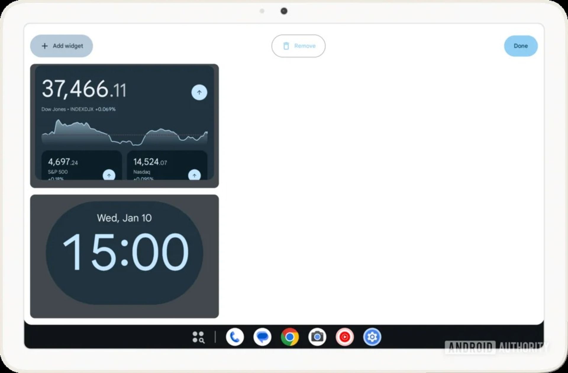 اسکرین‌شات از قابلیت نمایش ویجت‌ها در صفحه‌ی قفل اندروید ۱۵