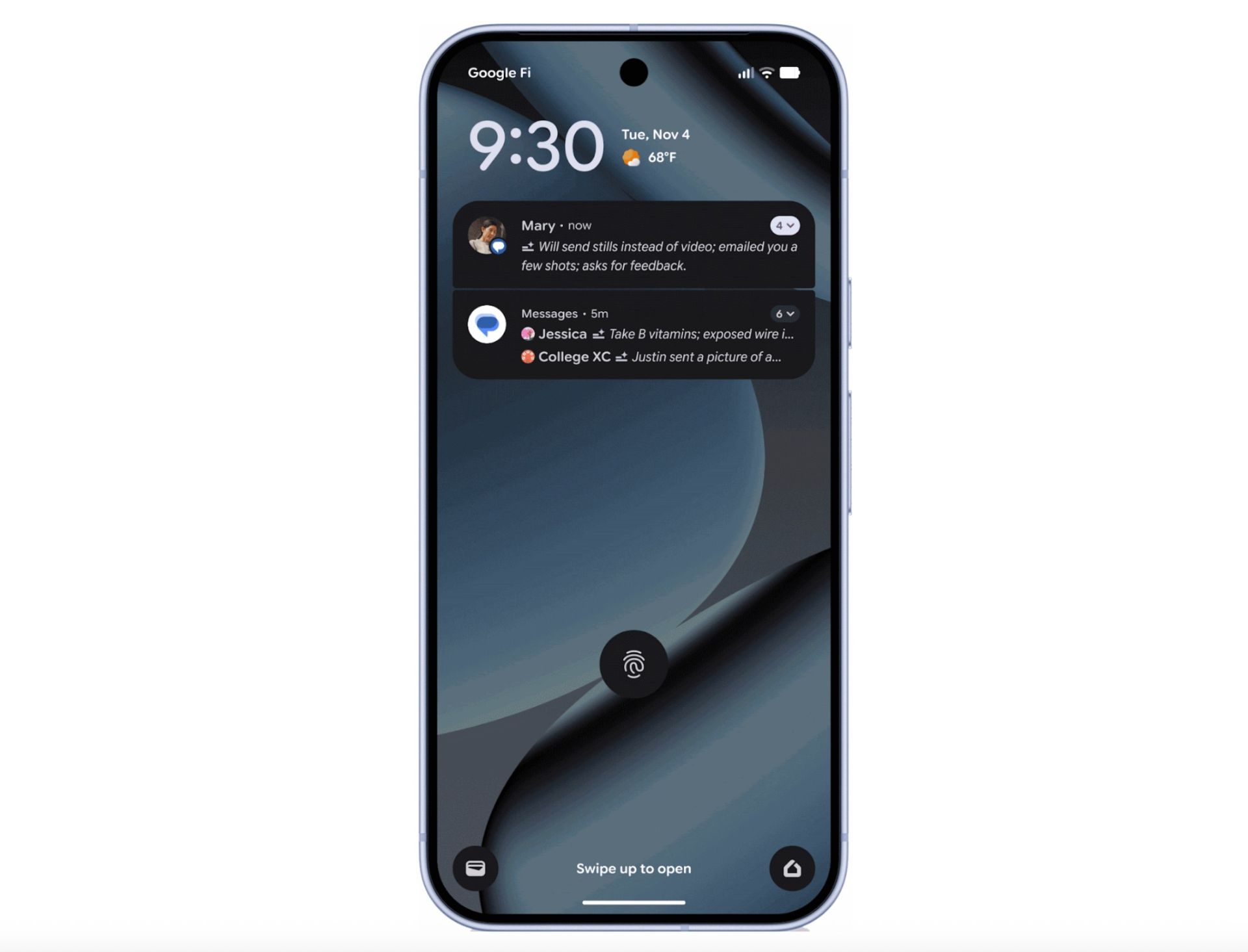 خلاصه‌سازی نوتیفیکیشن‌ها در صفحه‌قفل گوشی پیکسل
