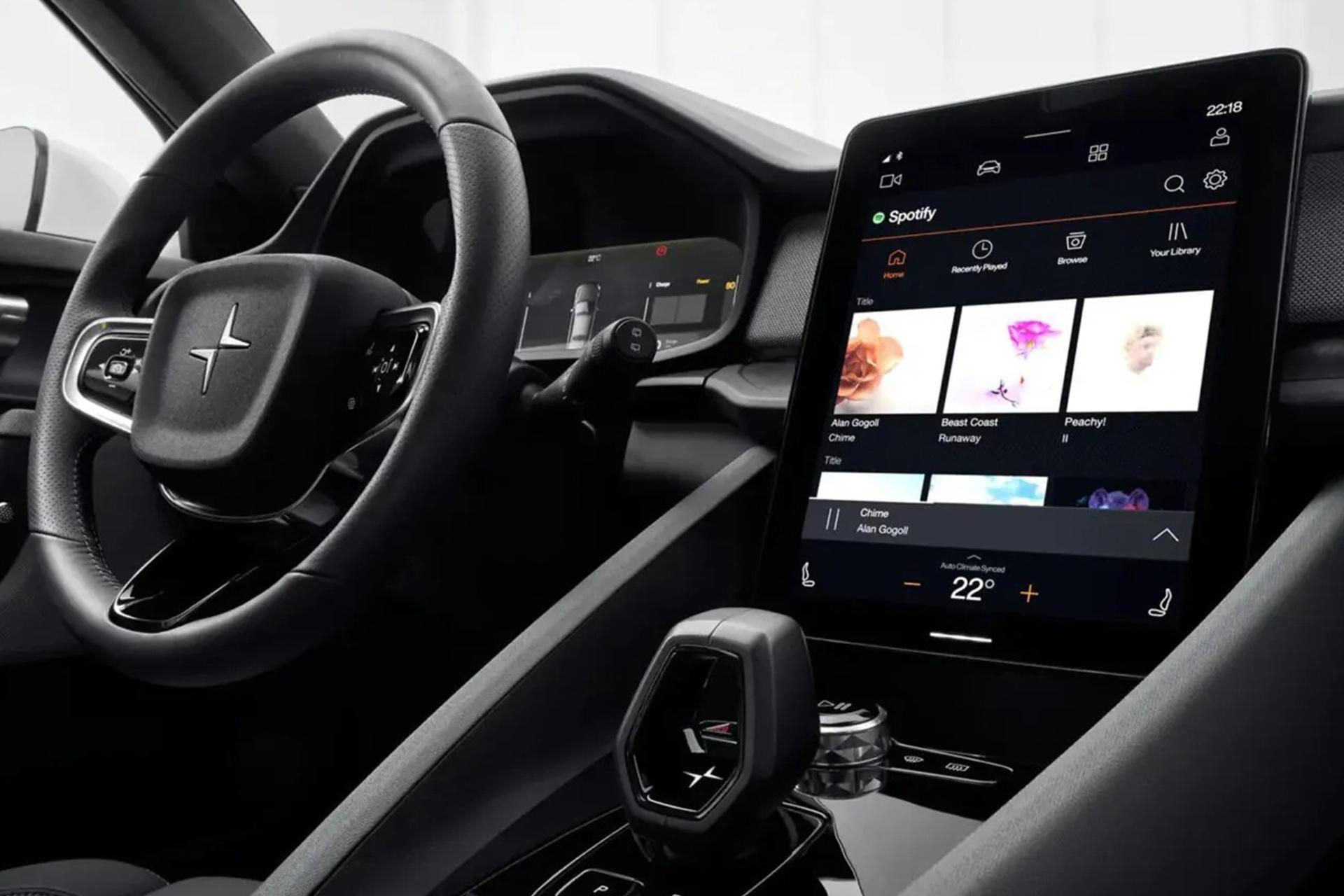 سیستم عامل Android Automotive گوگل در خودروی Polestar 2