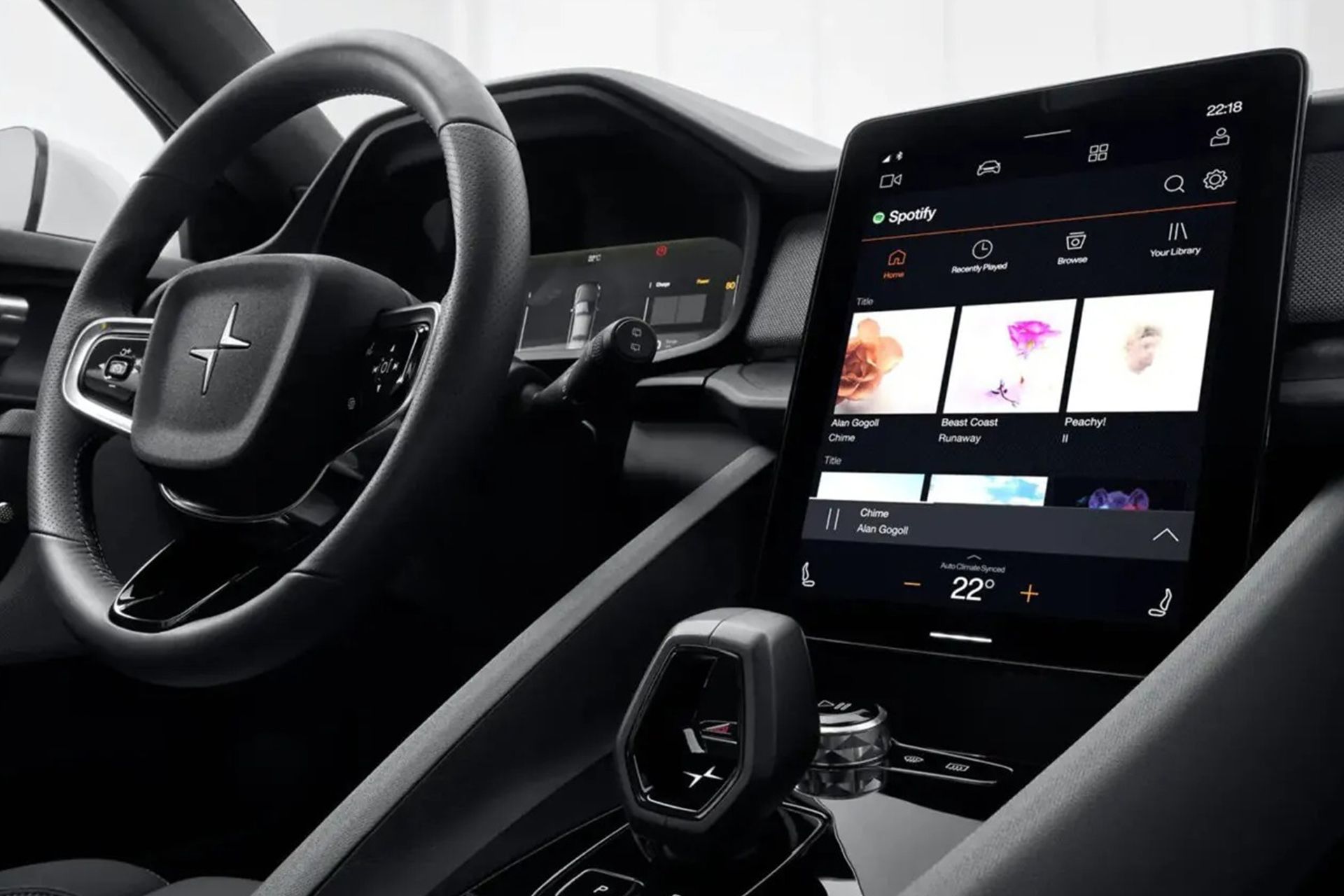 سیستم عامل Android Automotive گوگل در خودروی Polestar 2
