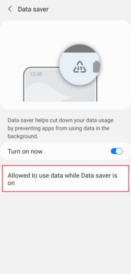 Using Data Saver