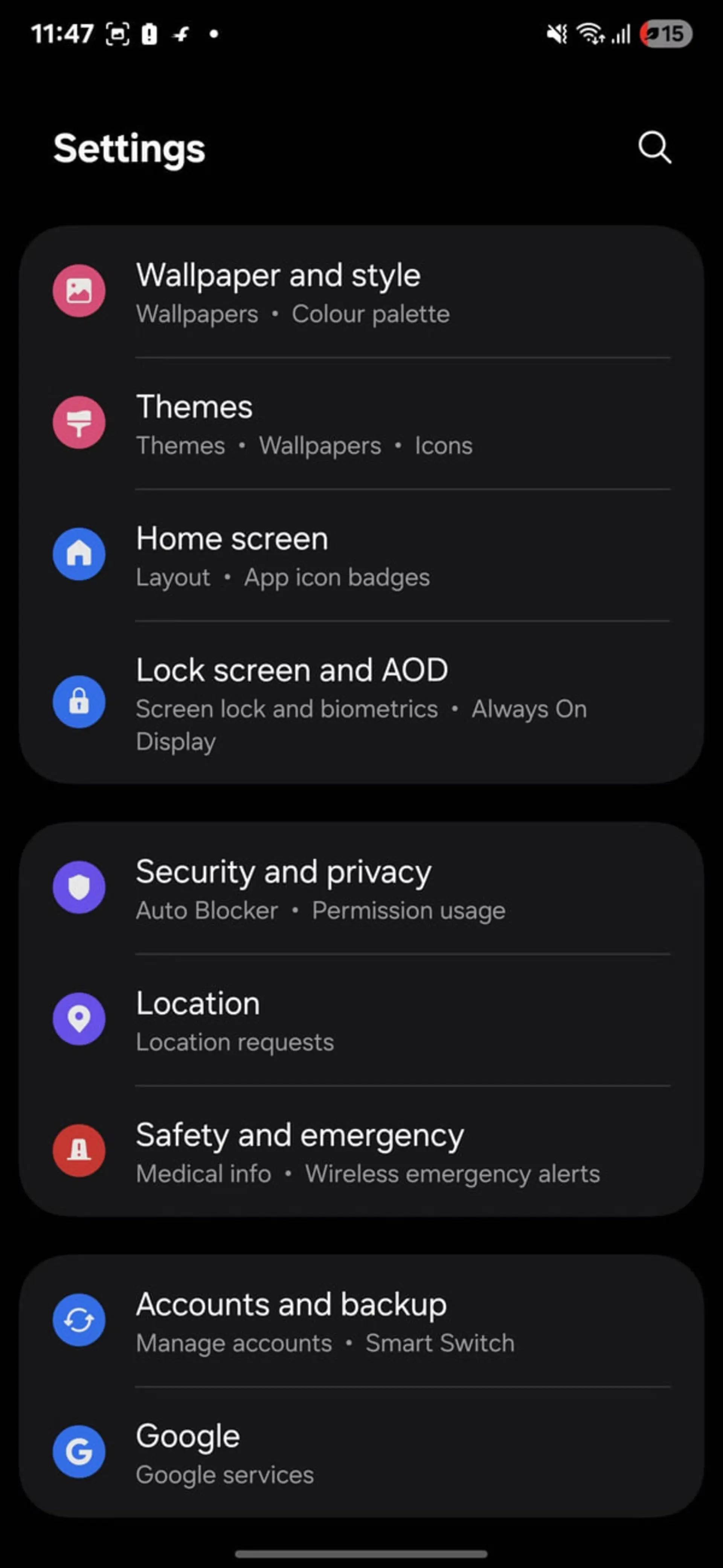 تنظیمات امنیت و حریم خصوصی (Security and privacy) در گوشی اندرویدی