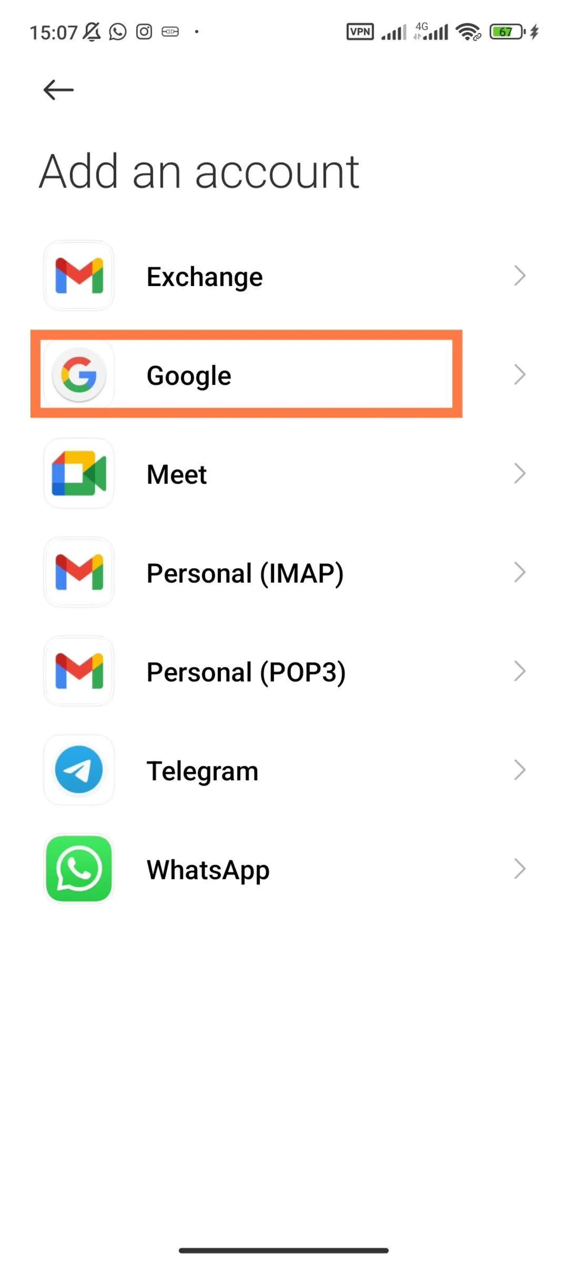 تنظیمات اکانت گوگل گوشی اندروید