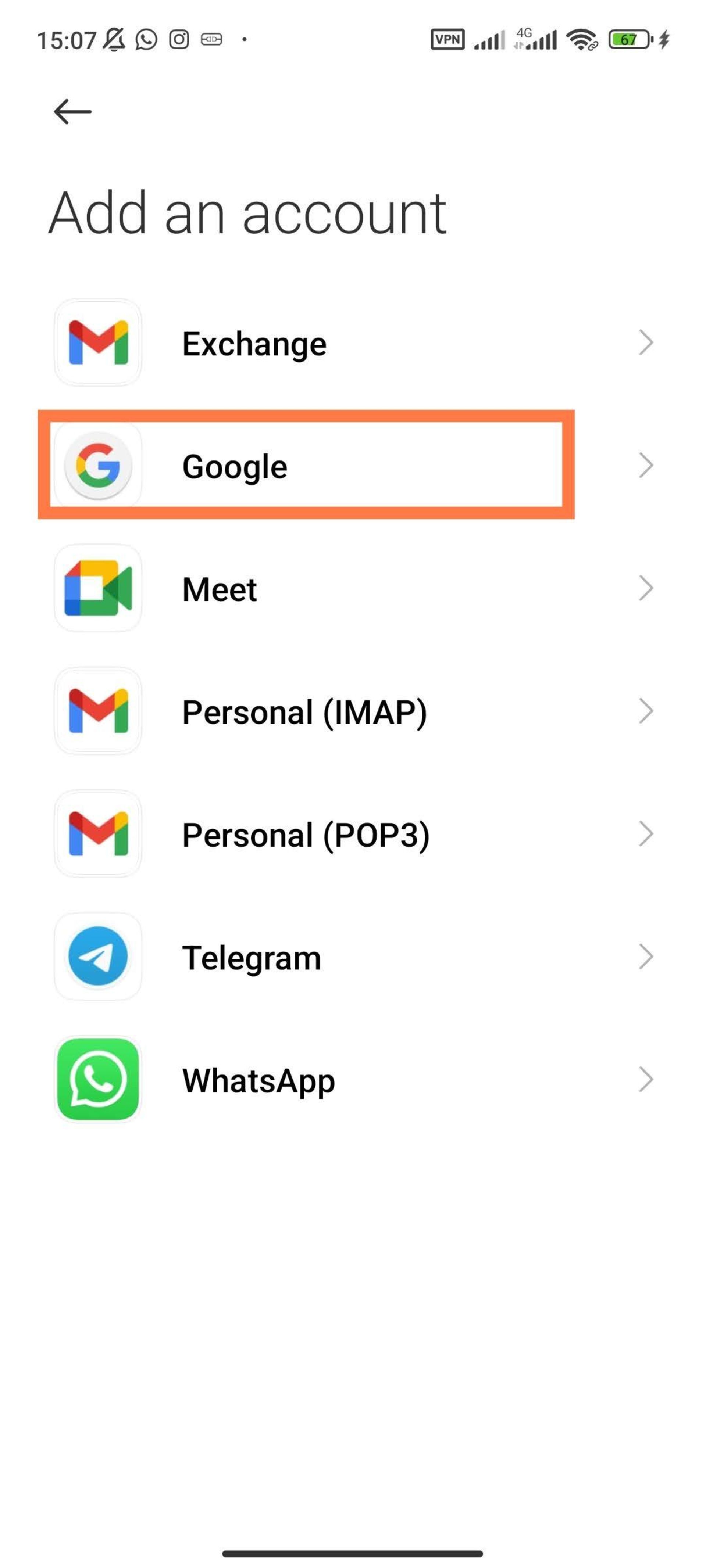 تنظیمات اکانت گوگل گوشی اندروید