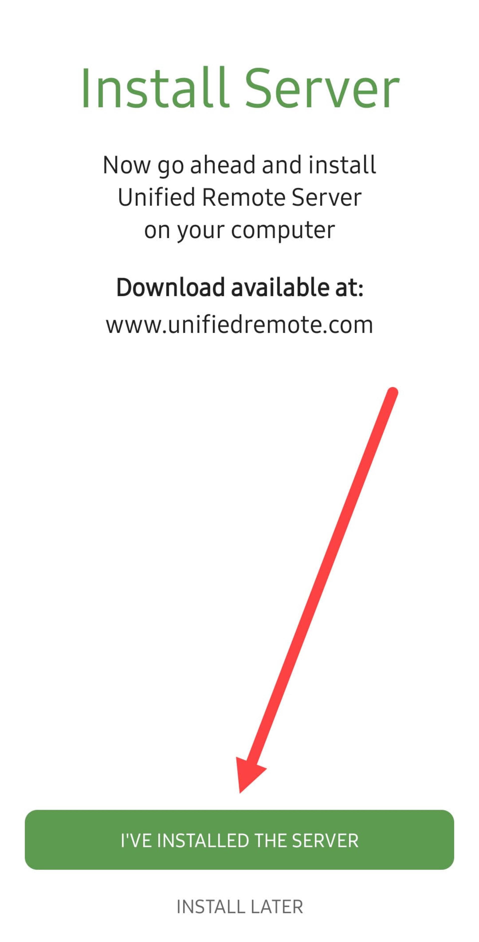 محیط برنامه Unified Remote