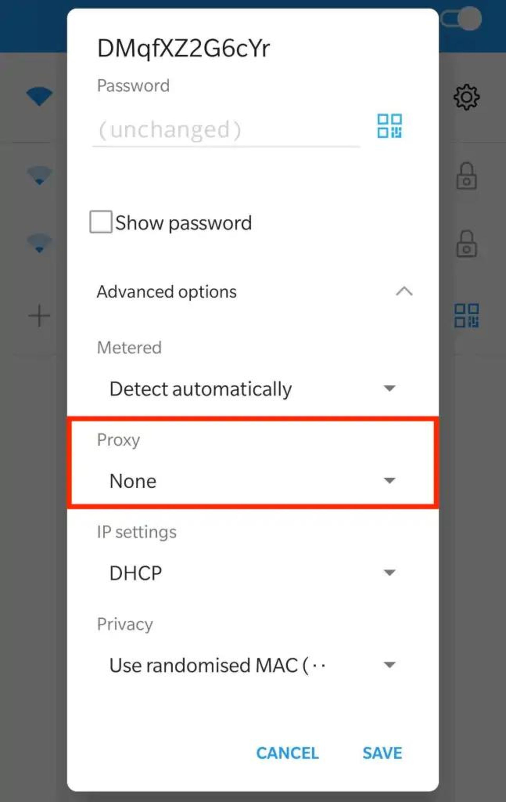 تنظیمات پروکسی اندروید