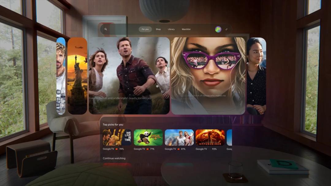یک صفحه نمایش در هوا درحال پخش محتوا