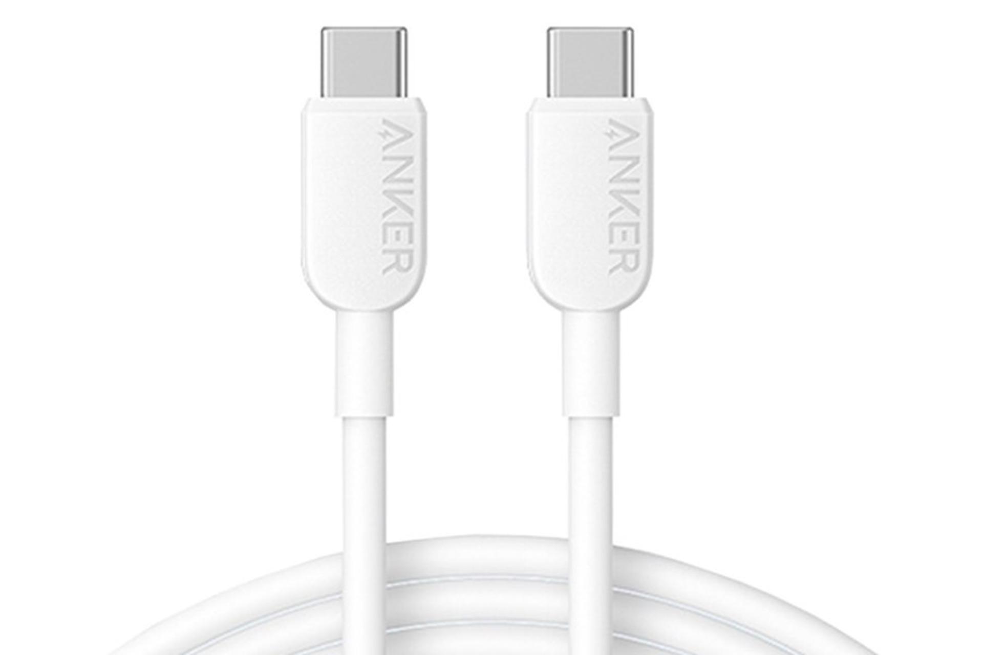 کابل شارژ انکر Anker 310 Type-C to Type-C رنگ سفید