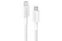 کابل شارژ USB انکر Type-C به Type-C مدل 322 A81F5 با طول 0.9 متر رنگ سفید