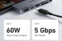 درگاه شارژ و انتقال اطلاعات هاب USB-C انکر 6 پورت مدل 541