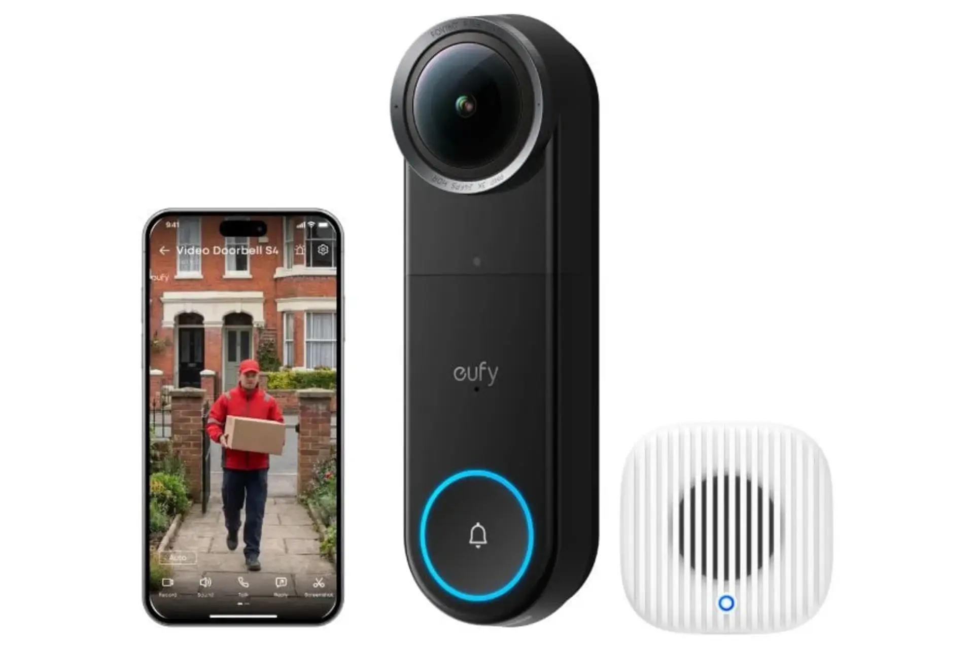 آیفون تصویری هوشمند eufy S4 (Anker) و نمایش تصویر تحویل‌گیرنده در گوشی