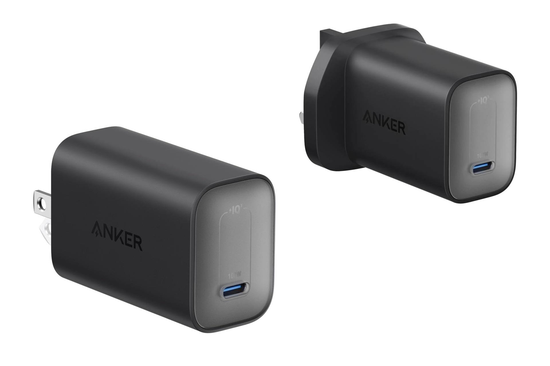 شارژر انکر Anker Nano 100W B2679 مشکی با دوشاخه انگلیسی و آمریکایی
